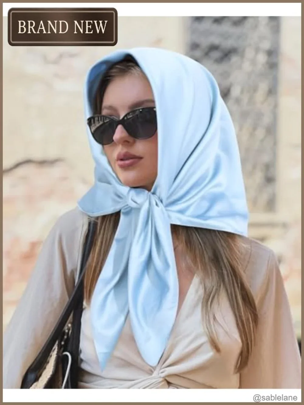 Matte Satin Square Head Scarf for Women - Like Silk Hair Scarf